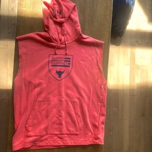 Project rock under armour sleeve-less hoodie